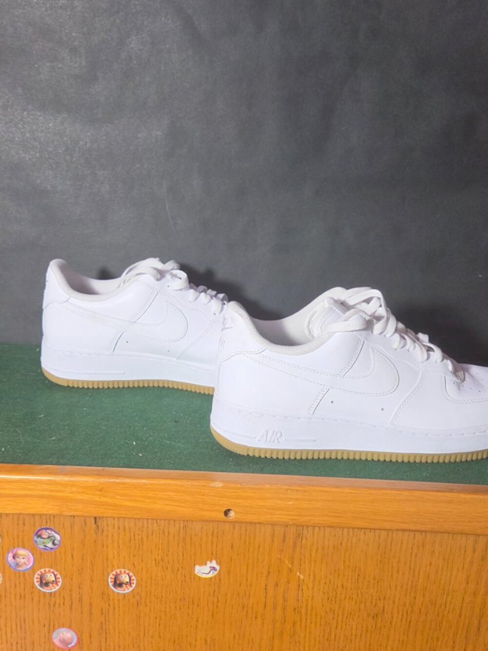 Nike Air Force 1 Low White Gum Sole Sneakers - Picture 5 of 5